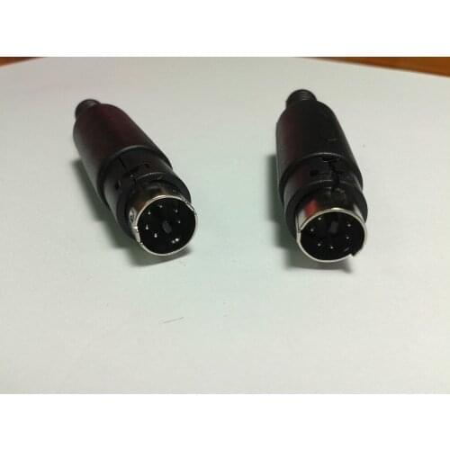 1000PCS Mini 6 Pin DIN Male Plug With Plastic Handle Soldering cables DIY connectors New