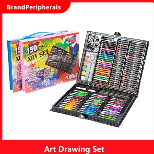 150pcs Art Drawing Set Water Color Pen Students Stationery Coloring Kit for Adults/Teens/Kids