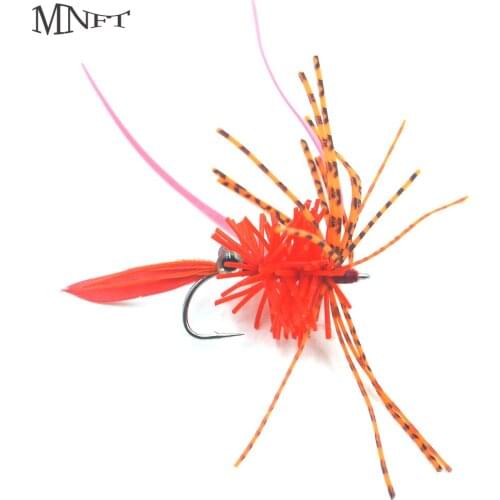 MNFT 2Pcs Silicone Straps Legs Japanese Lobster Fly Fishing Flies with 3D Eye Silicone Skirts Fly Tying Lures