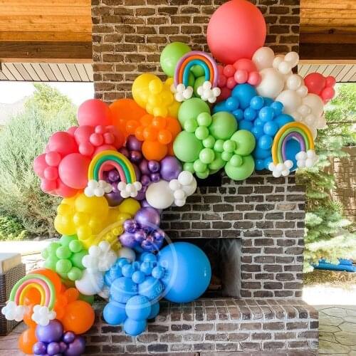 211Pcs Color Latex Balloon Garland Arch Kit For Wedding Birthday Holiday Party Background Balloon Decoration Supplies Global