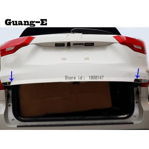 Car Sticker Styling Cover Rear Back Door License Tailgate Bumper Frame Trim Trunk Part 1pcs For Toyota Highlander 2015 2016 2017