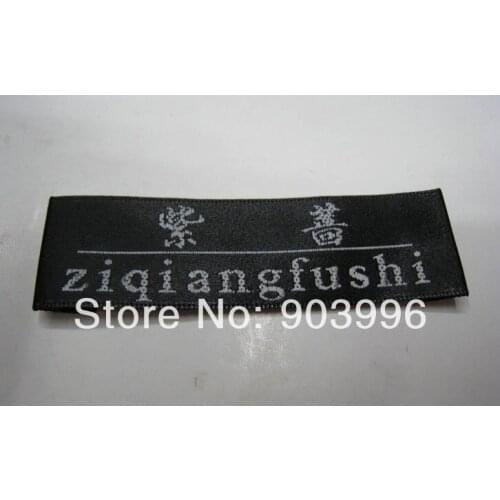 Free shipping Customized (10000pcs/lot) garment clothing Woven Labels Free Shipping (accesories end fold main label)