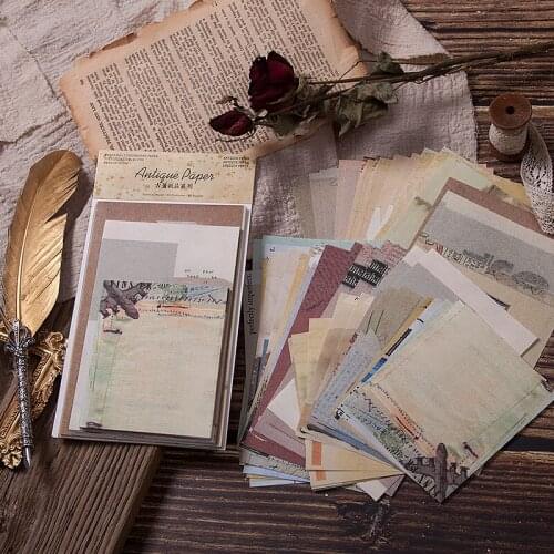 Dimi 60 Sheets Antique Paper Series Vintage Bullet Journaling Deco DIY Scrapbooking Planner Crad Making Papeleria Stationery