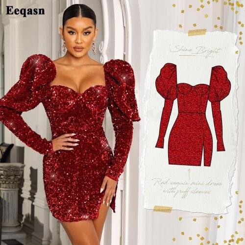 Eeqasn Women's Evening Dresses Above The Knee