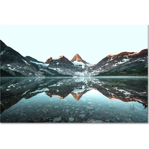 Nature Landscape Forest Mountain Lake Boat Printed Canvas 11CT Cross-Stitch DIY Embroidery Complete Kit DMC Needle