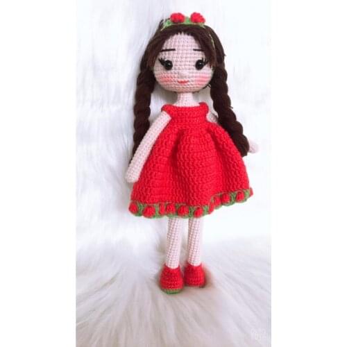 Amigurumi Strawberry Doll 35 cm toy doll machine washable