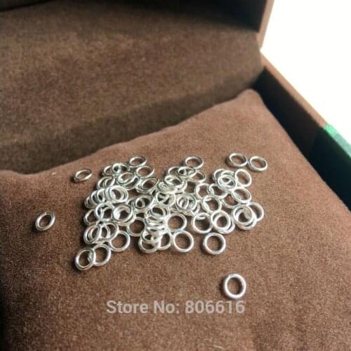 " Fake One Penalty Ten " 4mm-5mm-6mm 100Pcs/Pack 925 Sterling Silver ( Closed Rings ) Jump Rings Jewelry Findings