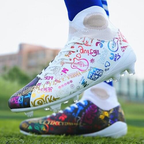 2021 Hot Soccer Boots Boys Sport Football Shoes For Men Non-Slip Stud Football Sock Boots Women Designer High Ankle Soccer Shoe