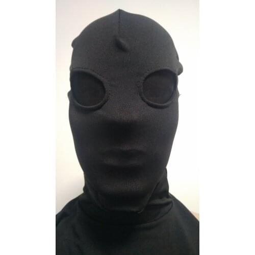 Black color Mask hood open mesh eyes Adult unisex Zentai Costumes Party Accessories Halloween Masks Cosplay