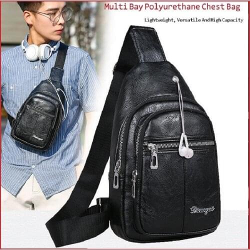 Chest Fashion Shoulder Outdoor Leisure Straddle Backpack Leather Mens Waist Pouch Sport Casual Crossbody Bags Hot Sale