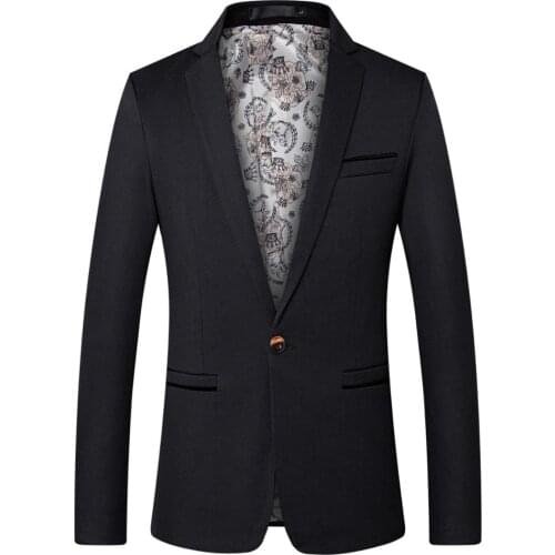 Mens Blazers Spring Autumn Mens Suit Jacket Coat Fashion Casual Suit Business Jacket Wedding Groomsmen Clothes Male Outerwear