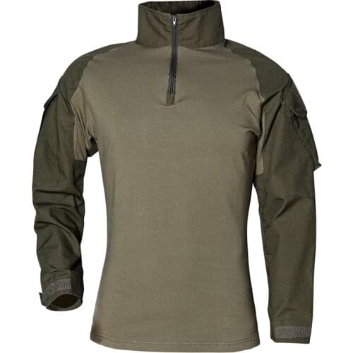 Mens Outdoor Breathable Quick Dry Shirts Military Army Long Sleeve Camouflage Tactical Hunting Tops Rapid Assault Shirts XS-3XL