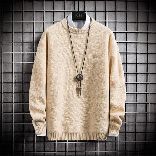 2020 Winter New Arrivals Thick Warm Mens Sweaters O-Neck Sweater Men Brand Clothing Knitted Winter Pullover Men jersey hombre