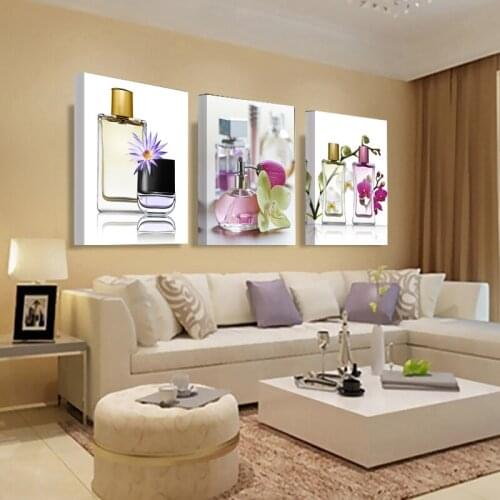 3 PCS 5d diy Diamond Painting Full square/round,Cross Stitch Perfume Flowers Mosaic Diamond Embroidery for Kitchen Decor C974