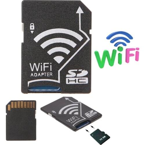 New Micro SD TF To SD Card Wifi Adapter For Camera Photo Wireless To Phone Tablet Apr6