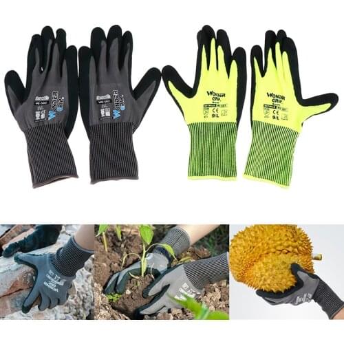 Garden Gloves Gardening Nitrile Rubber Gloves Quick Easy To Dig and Plant for Digging Planting Garden Tools Drop Ship