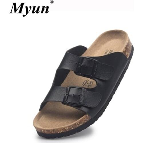 New Fashion Summer Men Women Platform Cork Slipper Unisex Lovers Casual Sandals Outdoor Double buckle Mixed Color Beach Slides