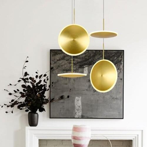 Nordic modern pendant lights gold flying saucer lamp UFO light art restaurant light Romantic creativity pendant lamp LU8111058