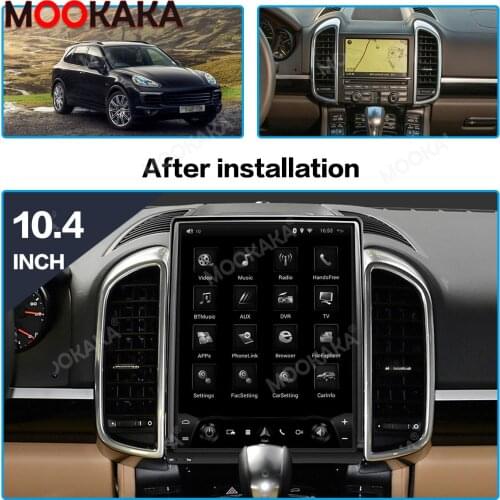 Android 9.0 10.4 inch 4+64GB Tesla Style Vertical Screen Car For Porsche Cayenne 2002 - 2009 Car GPS Navi Auto Stereo Tape DSP