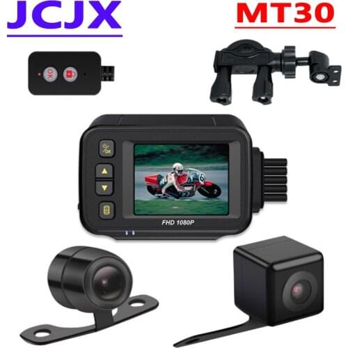 JCJX Motorcycle DVR Video Recorder Front Rear View Cam Driving Night Vision Recording Camera Display Waterproof Safely Portable