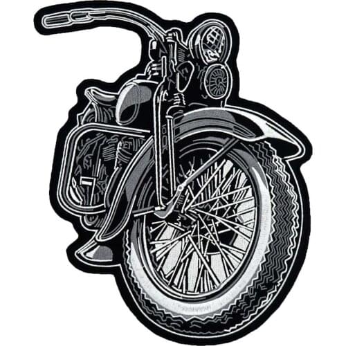Large motor iron on backing Embroidered Sewing Label punk biker Patches Clothes Stickers Apparel Accessories Badge