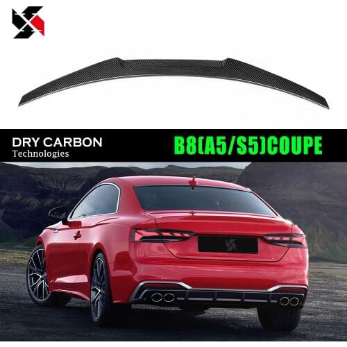 Rear Deck Trunk Tail Wings Spoiler Dry Carbon Fiber Tech Fit For Audi A5 B8 2007-2016 2-Door Coupe Perfect Fitment