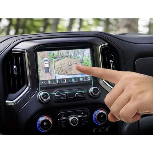 Car GPS Navigation Screen Protector for GMC Sierra 1500 2500HD 3500HD Denali 2014-2019 8" Screen Tempered Glass Protective Film