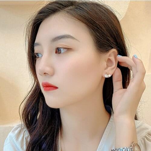 S925 Silver Needle Starfish Shell Pearl Earrings Design Simple And Personalized Sweet Earrings Korean Female Earrings