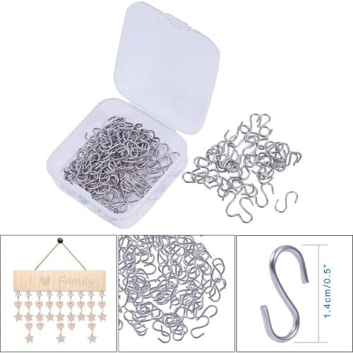 150Pack S Shaped Hooks Silver Small/Mini Sturdy Hangers Jewelry Accessory