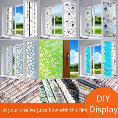 3D Privacy Decorative Glass Sticker Rainbow Effect Sticker Adhesive Vinyl Film on Removable Windows