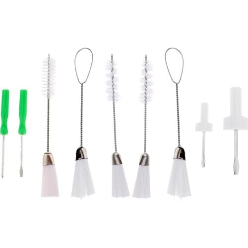9 Pieces Sewing Machine Overlock Serger Service/Repair Kit 3 Sewing Machine Brushes and 4 Screwdrivers Set