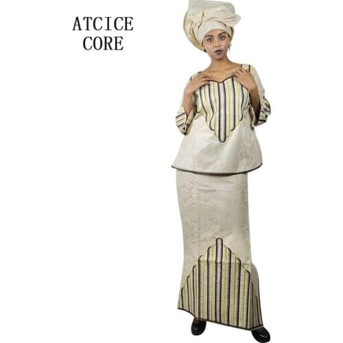African dresses for women 100% COTTON NEW AFRICAN FASHION DEISGN BAIZN RICHE EMBROIDERY DESIGN DRESS african clothes