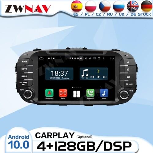 Carplay 2 Din Android 10 Radio Receiver For KIA Soul 2014 2015 2016 2017 Auto Audio Stereo GPS Navigation Video Player Head Unit