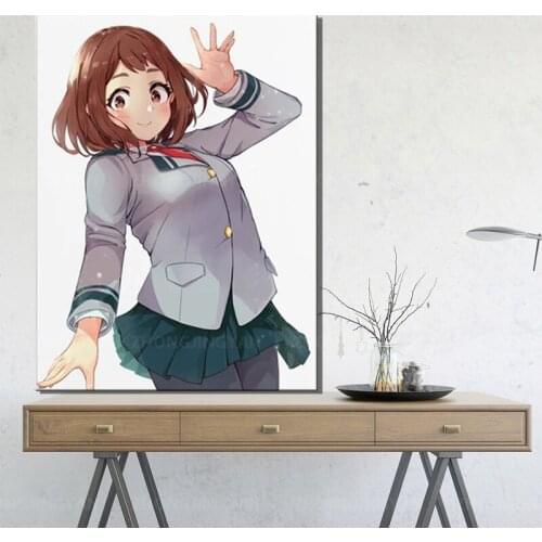 Home Decoration Prints Painting Pictures My Hero Academia Wall Art Modular Canvas Anime Poster Uraraka Ochako Bedside Background