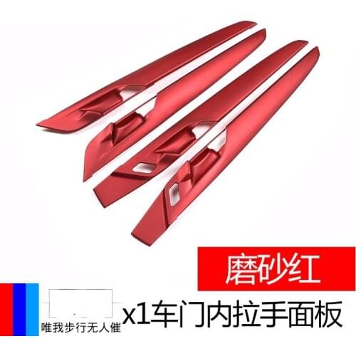 For 16-19 BMW x1 Door handle panel Interior Accessories Automotive Interior Stickers car decoration Automobiles Parts