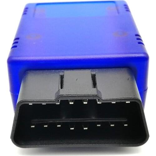 ELM 327 OBD2 OBD 2 OBDII OBD-II Interface adaptor connector ELM327 bluetooth blue shell