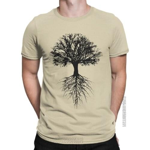 Awesome Tree Of Life T-Shirt Men O Neck Cotton T Shirts Nature Classic Short Sleeve Tee Shirt Summer Clothing