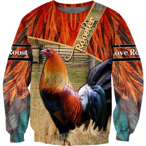 Farm Rooster Animal 3D All Over Printed Autumn Men Hoodies Unisex Casual Pullover Zip Hoodie Streetwear sudadera hombre DW0596