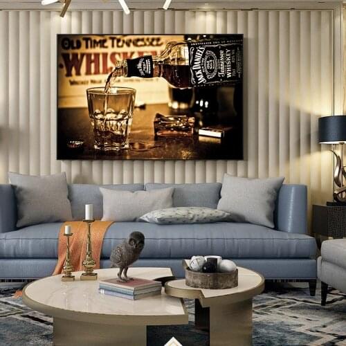 Whiskey Drinks Canvas Painting Modern Art Posters and Prints Cuadros Wall Art Pictures for Living Room Home Decoration Unframed