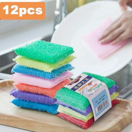 Kitchen Accessorie Double Sided Cleaning Brush Dishwashing Sponge Brush Cleaning Cloth Dishwashing Cloth Household Cleaning Tool