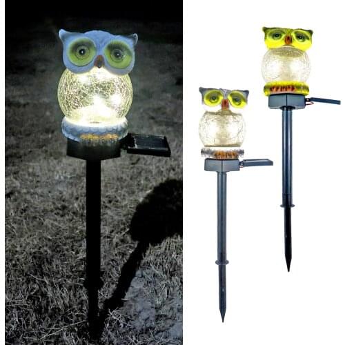 Landscape Owl Stake Solar Power Garden Light Lamp Solar Stick Lights