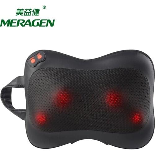 Meragen Hot Selling Peanut Massage Pillow Shiatsu Back and Neck Kneading Massager