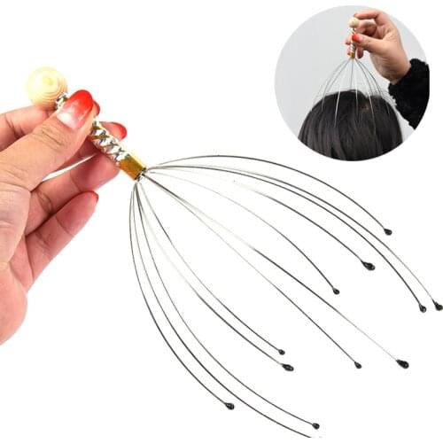 Metal Octopus Head Massager Scalp Massageador Tens massager for head Neck Equipment Stress Release Relax Massage Body Massager