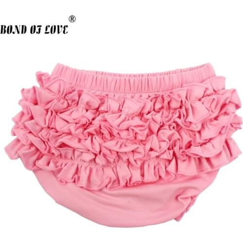 Fashion Baby Clothing Baby Girl Diaper Covers Bloomers Toddler Cotton Ruffle Frilly Shorts 2 Colors YC035