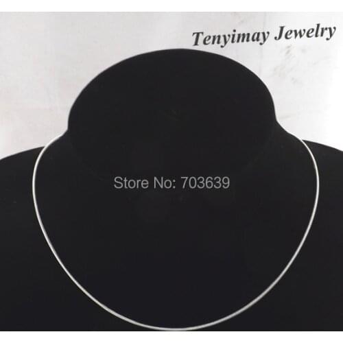 Fashion Silver Style Snake Chain Mecklace 42cm Silver Plated Lobster Clasp Choker 12pcs/lot