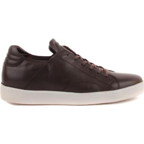 Sail Lakers-Brown Leather Lace-Up Men Sneaker