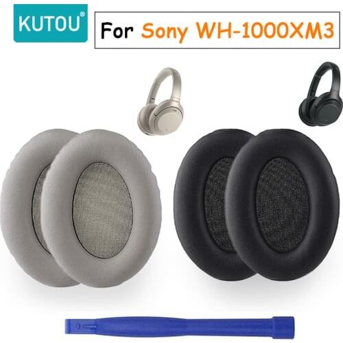 Compatible with Sony WH-1000XM3 Over-Ear Headphones Replacement Ear Pads Cushions Repair Parts kitsSoft Protein Leather