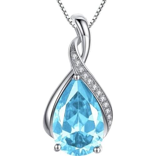 Miqiao New Romantic Luxury Grace Tears Set Zircon Copper Necklaces for Women Lover Mother Ladybro Fashion Design Gift Jewelry