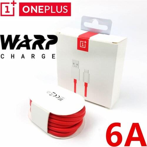Original 6A Oneplus 7t charger Cable warp charge Usb Type c noodles Line Fast Charge For Oneplus 8 7t 7 6 6t 5 5t 3t 3 Phone