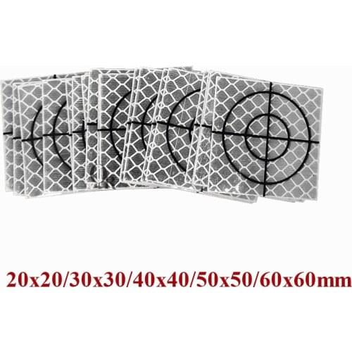 100pcs Reflector Sheet White Reflective Tape Target For Total Station 20/30/40/50/60mm Trimble Topcon Sokkia South Surveying